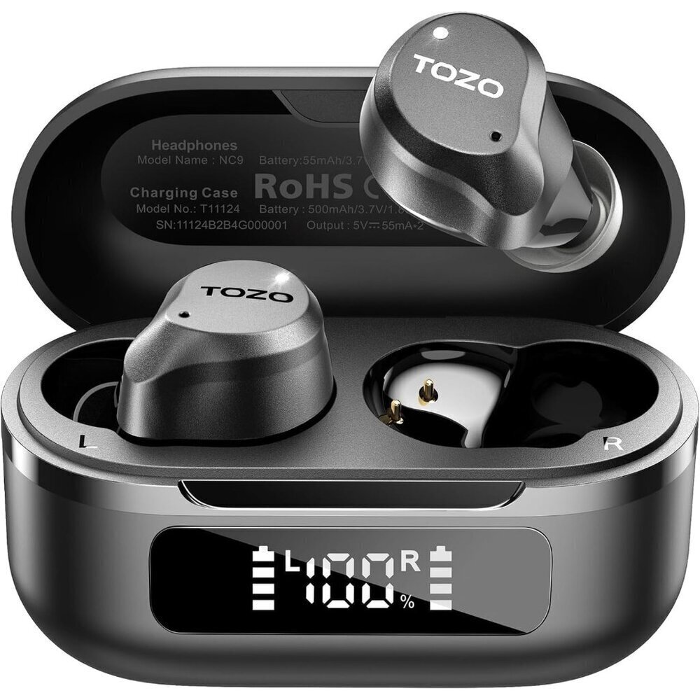 Hybrid Active Noise Cancelling Wireless Earbuds, 6 Mics ENC Clear Call, Waterpro